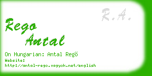 rego antal business card